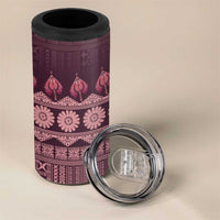 Bula Fiji Iri ni Meke 4 in 1 Can Cooler Tumbler Piqi Fijian Masi LT14 - Polynesian Pride