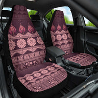 Bula Fiji Iri ni Meke Car Seat Cover Piqi Fijian Masi LT14 One Size Pink - Polynesian Pride