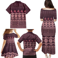 Bula Fiji Iri ni Meke Family Matching Puletasi and Hawaiian Shirt Piqi Fijian Masi LT14 - Polynesian Pride