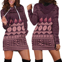 Bula Fiji Iri ni Meke Hoodie Dress Piqi Fijian Masi LT14 - Polynesian Pride