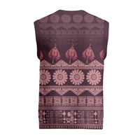 Bula Fiji Iri ni Meke Christmas Knitted V-Neck Vest Piqi Fijian Masi LT14 - Polynesian Pride