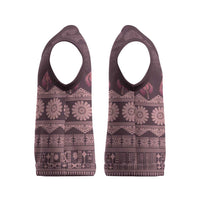 Bula Fiji Iri ni Meke Christmas Knitted V-Neck Vest Piqi Fijian Masi LT14 - Polynesian Pride