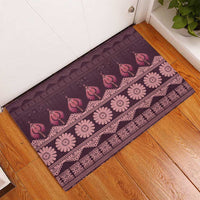 Bula Fiji Iri ni Meke Rubber Doormat Piqi Fijian Masi - Polynesian Pride