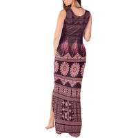 Bula Fiji Iri ni Meke Tank Maxi Dress Piqi Fijian Masi LT14 - Polynesian Pride