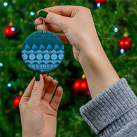 Bula Fiji Iri ni Meke Ceramic Ornament Karakarawa Fijian Masi - Polynesian Pride