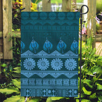 Bula Fiji Iri ni Meke Garden Flag Karakarawa Fijian Masi LT14 Garden Flag Blue - Polynesian Pride