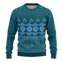 Bula Fiji Iri ni Meke Ugly Christmas Sweater Karakarawa Fijian Masi LT14 - Polynesian Pride
