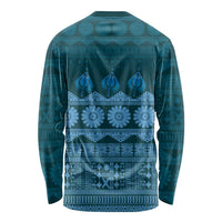 Bula Fiji Iri ni Meke Long Sleeve Shirt Karakarawa Fijian Masi LT14 - Polynesian Pride