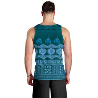 Bula Fiji Iri ni Meke Men Tank Top Karakarawa Fijian Masi LT14 - Polynesian Pride