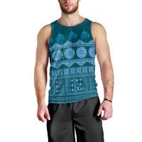 Bula Fiji Iri ni Meke Men Tank Top Karakarawa Fijian Masi LT14 - Polynesian Pride