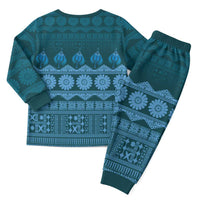 Bula Fiji Iri ni Meke Christmas Pajama Set Karakarawa Fijian Masi LT14 - Polynesian Pride