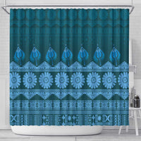 Bula Fiji Iri ni Meke Shower Curtain Karakarawa Fijian Masi LT14 - Polynesian Pride
