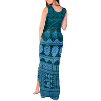 Bula Fiji Iri ni Meke Tank Maxi Dress Karakarawa Fijian Masi LT14 - Polynesian Pride