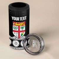Fiji Tapa Rugby Custom 4 in 1 Can Cooler Tumbler Go Fijiana LT14 - Polynesian Pride
