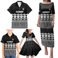 Fiji Tapa Rugby Custom Family Matching Puletasi and Hawaiian Shirt Go Fijiana LT14 - Polynesian Pride