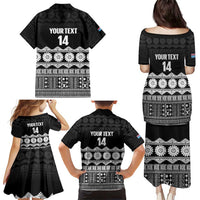 Fiji Tapa Rugby Custom Family Matching Puletasi and Hawaiian Shirt Go Fijiana LT14 - Polynesian Pride