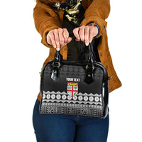 Fiji Tapa Rugby Custom Shoulder Handbag Go Fijiana - Polynesian Pride