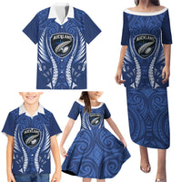 Auckland 2026 Rugby Custom Family Matching Puletasi and Hawaiian Shirt NZ Maori Silver Fern LT14 - Polynesian Pride