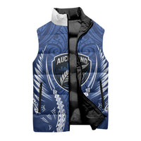 Auckland 2026 Rugby Custom Sleeveless Puffer Jacket NZ Maori Silver Fern