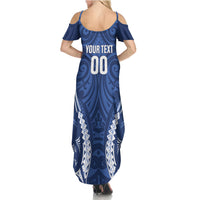 Auckland 2026 Rugby Custom Summer Maxi Dress NZ Maori Silver Fern