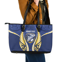 Bay of Plenty 2026 Rugby Custom Leather Tote Bag NZ Maori Silver Fern