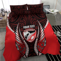 Canterbury 2026 Rugby Custom Bedding Set NZ Maori Silver Fern