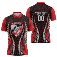 Canterbury 2026 Rugby Custom Zipper Polo Shirt NZ Maori Silver Fern