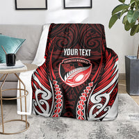 Counties Manukau 2026 Rugby Custom Blanket NZ Maori Silver Fern