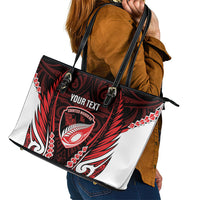 Counties Manukau 2026 Rugby Custom Leather Tote Bag NZ Maori Silver Fern