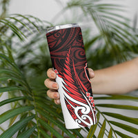 Counties Manukau 2026 Rugby Custom Skinny Tumbler NZ Maori Silver Fern LT14 - Polynesian Pride