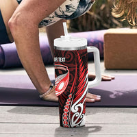 Counties Manukau 2026 Rugby Custom Tumbler With Handle NZ Maori Silver Fern