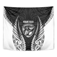 Hawke's Bay 2026 Rugby Custom Tapestry NZ Maori Silver Fern