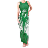Manawatu 2026 Rugby Custom Family Matching Tank Maxi Dress and Hawaiian Shirt NZ Maori Silver Fern LT14 Mom's Dress Green - Polynesian Pride
