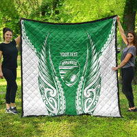 Manawatu 2026 Rugby Custom Quilt NZ Maori Silver Fern