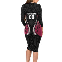 North Harbour 2026 Rugby Custom Family Matching Long Sleeve Bodycon Dress and Hawaiian Shirt NZ Maori Silver Fern LT14 - Polynesian Pride