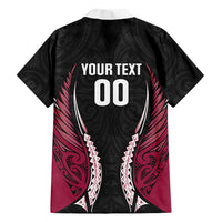 North Harbour 2026 Rugby Custom Family Matching Off The Shoulder Long Sleeve Dress and Hawaiian Shirt NZ Maori Silver Fern LT14 - Polynesian Pride
