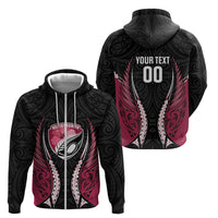 North Harbour 2026 Rugby Custom Zip Hoodie NZ Maori Silver Fern