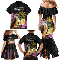 Kadayawan Philippines Family Matching Mermaid Dress and Hawaiian Shirt Filipino Eagle Happy 39th Anniversary LT14 - Polynesian Pride