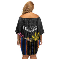 Kadayawan Philippines Family Matching Off Shoulder Short Dress and Hawaiian Shirt Filipino Eagle Happy 39th Anniversary LT14 - Polynesian Pride