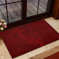 Oxblood Polynesia Rubber Doormat Hawaiian Tribal Hammerhead Shark Tattoo