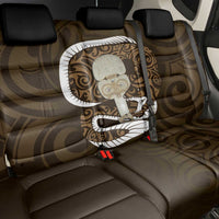 Gold New Zealand Eel Back Car Seat Cover Aotearoa Maori Tuna With Kotiate Weapon LT14 - Polynesian Pride