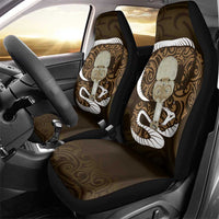 Gold New Zealand Eel Car Seat Cover Aotearoa Maori Tuna With Kotiate Weapon LT14 - Polynesian Pride