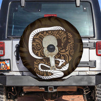 Gold New Zealand Eel Spare Tire Cover Aotearoa Maori Tuna With Kotiate Weapon LT14 Gold - Polynesian Pride