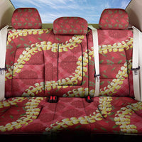 Red Palaka Hawaii Mele Kalikimaka Back Car Seat Cover Ohia Lehua Monstera Puakenikeni Lei LT14 One Size Red - Polynesian Pride