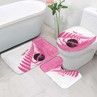 New Zealand Lawn Bowls Breast Cancer Custom Bathroom Set Aotearoa Maori Silver Fern Pink Ribbon LT14 - Polynesian Pride