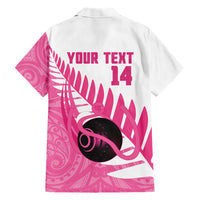 New Zealand Lawn Bowls Breast Cancer Custom Hawaiian Shirt Aotearoa Maori Silver Fern Pink Ribbon LT14 - Polynesian Pride