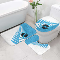 New Zealand Lawn Bowls Prostate Cancer Custom Bathroom Set Aotearoa Maori Silver Fern Blue Ribbon LT14 - Polynesian Pride