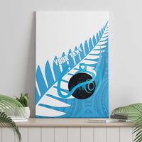 New Zealand Lawn Bowls Prostate Cancer Custom Canvas Wall Art Aotearoa Maori Silver Fern Blue Ribbon LT14 - Polynesian Pride