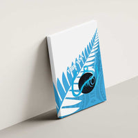 New Zealand Lawn Bowls Prostate Cancer Custom Canvas Wall Art Aotearoa Maori Silver Fern Blue Ribbon LT14 - Polynesian Pride