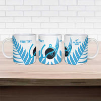 New Zealand Lawn Bowls Prostate Cancer Custom Ceramic Mug Aotearoa Maori Silver Fern Blue Ribbon LT14 - Polynesian Pride